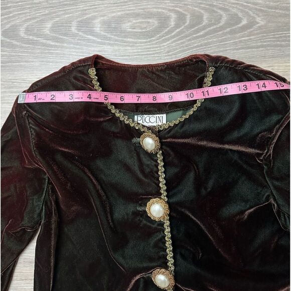 100% velvet vintage jacket from Puccini by timing size small - Picture 6 of 9